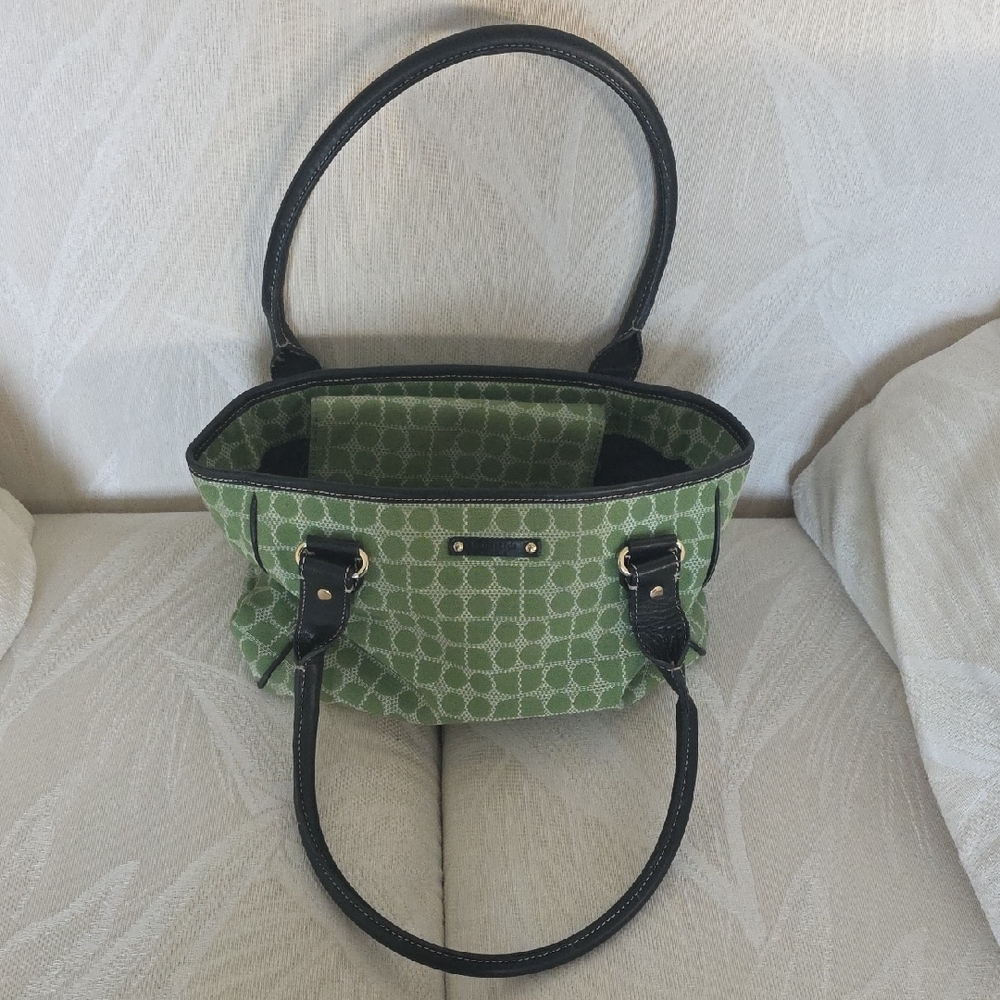 Kate Spade Green and Black Patterned Tote